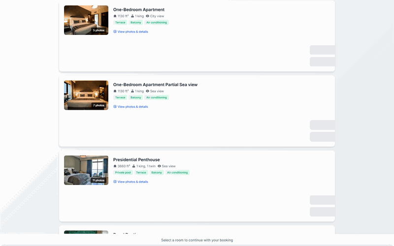 WhizzMatch booking engine with real-time price matching